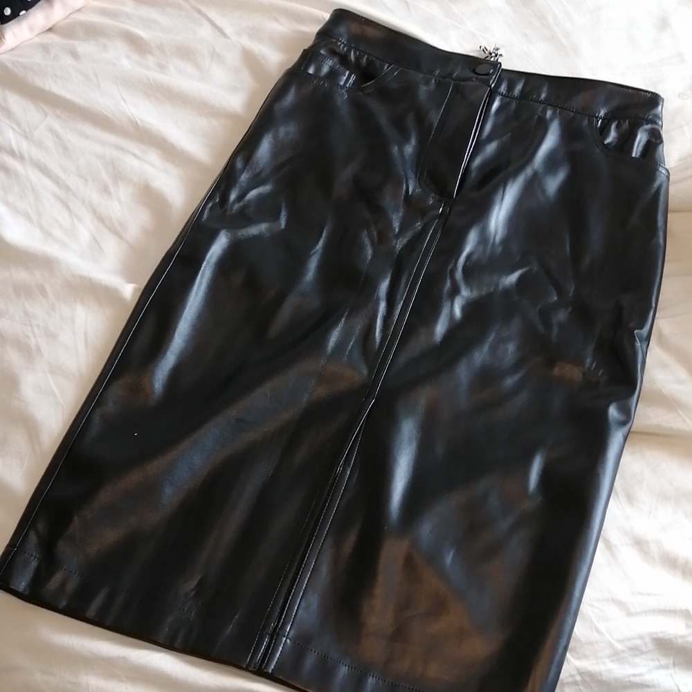 Pleather Pencil Skirt NWT